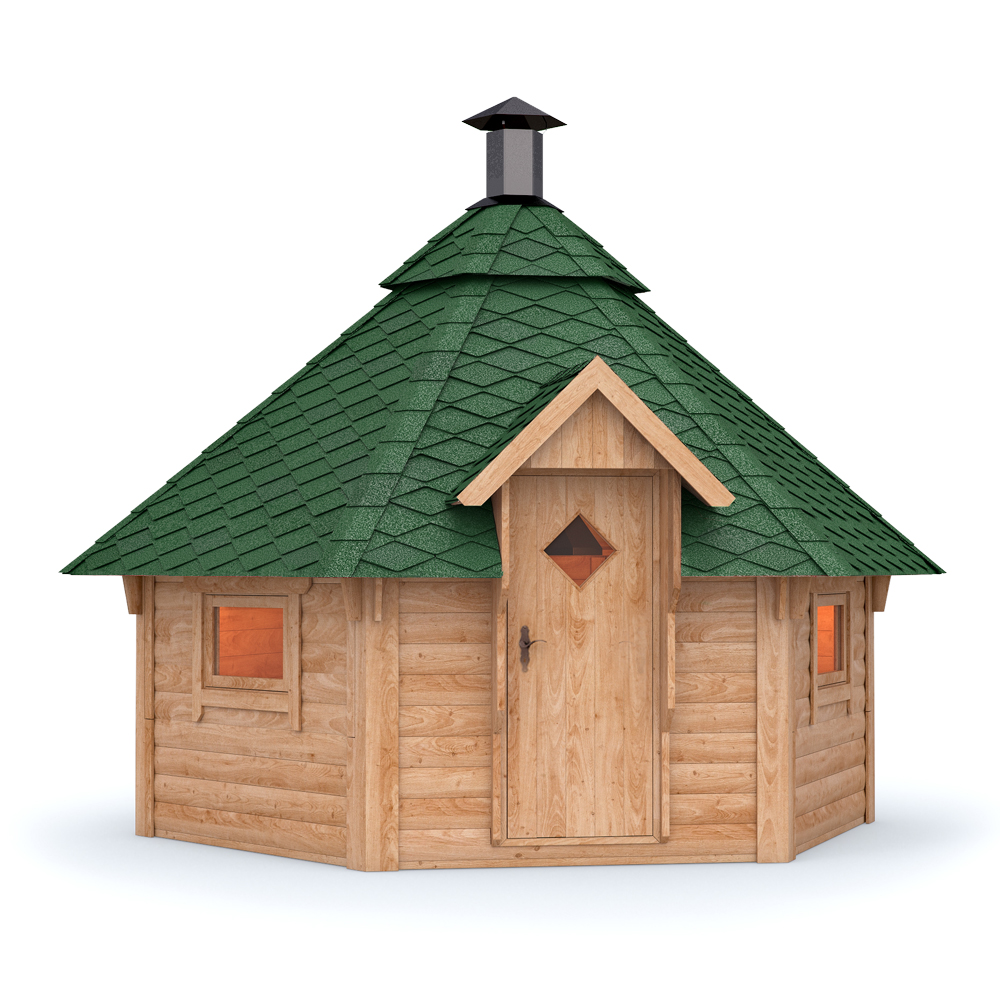 Pavillon Holz Mit Feuerstelle