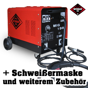 Schutzgas Schweißgerät MIG MAG 195 Ampere DC fahrbar