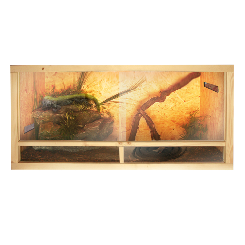 Terrarium 120x60x60 cm OSB Holz Glas Frontbelüftung oder